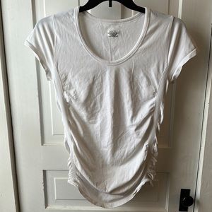 ATHLETA white top with side ruching